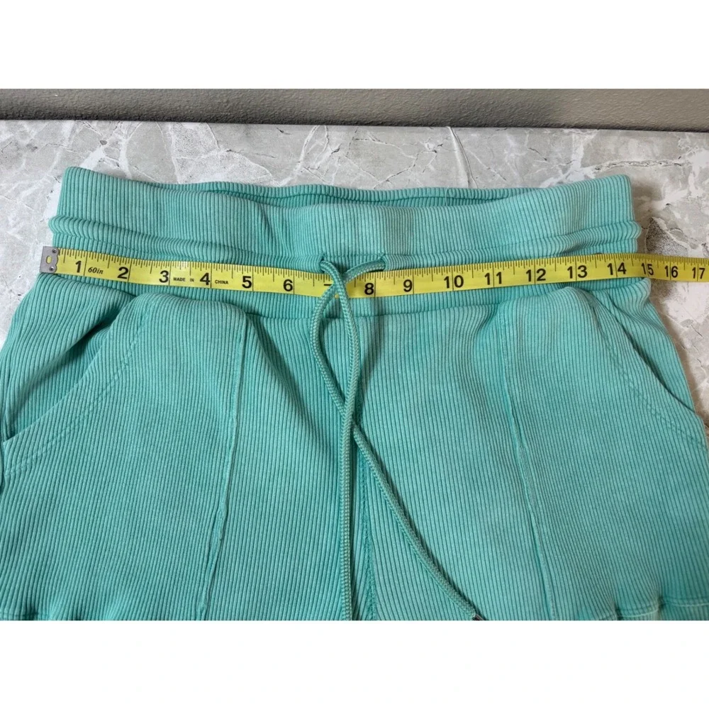 Limited‎ Too Girls XL Mint Green Ribbed Wide Leg Flare Lounge Pants Drawstring